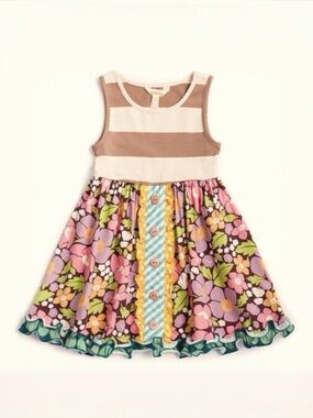 Matilda Jane Once Upon a Time Perchance to Dream Dress Brown Floral Size 6